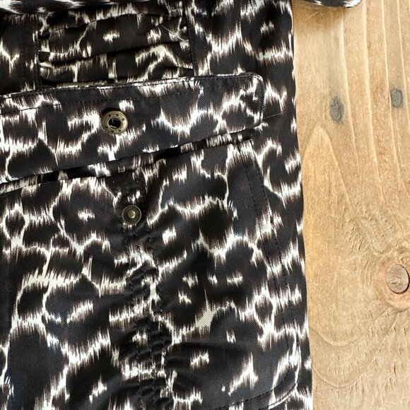 NEW Laura Ashley Leopard Jacket Coat Zip Up M Cheetah Animal Print - Picture 4 of 10